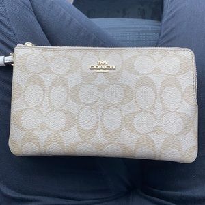 Coach two tone wristlet